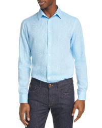 Giorgio Armani Slim Fit Linen Button Up Shirt