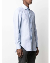 Kiton Spread Collar Linen Shirt