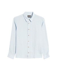 A.P.C. Vincent Slim Fit Linen Button Up Shirt