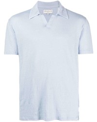 Officine Generale Lightweight Linen Polo Shirt