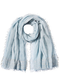 Faliero Sarti Fringed Scarf With Cotton Linen And Silk