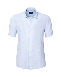 Eton Casual Contemporary Fit Linen Short Sleeve Shirt