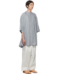 Hed Mayner Gray Pleat Shirt