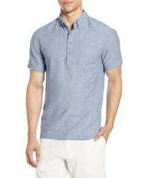 Onia Josh Short Sleeve Linen Popover Shirt