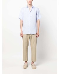 Canali Short Sleeve Linen Shirt