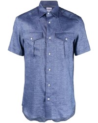Brunello Cucinelli Short Sleeve Linen Shirt