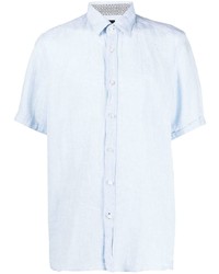BOSS Short Sleeved Button Up Linen Shirt