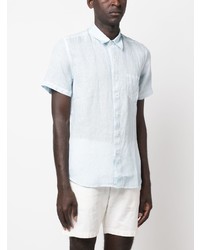 120% Lino Slub Texture Short Sleeved Linen Shirt