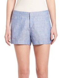 Light Blue Linen Shorts