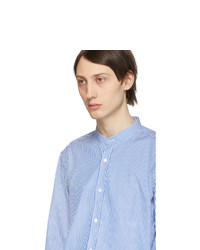 BOSS Blue And White Micro Shirt