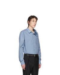 Y/Project Blue Asymmetric Collar Shirt