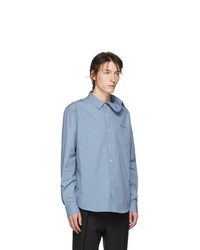 Y/Project Blue Asymmetric Collar Shirt