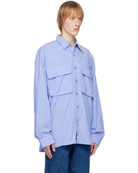Dries Van Noten Blue Buttoned Shirt