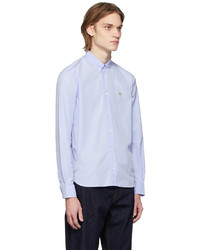 MAISON KITSUNÉ Blue Cotton Regular Shirt
