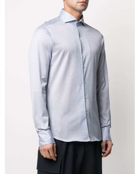Canali Blue Cotton Shirt