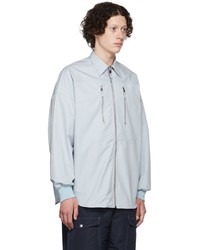 Alexander McQueen Blue Cotton Shirt