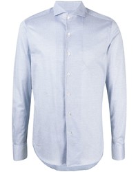 Canali Blue Cotton Shirt