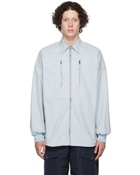 Alexander McQueen Blue Cotton Shirt
