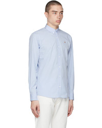 MAISON KITSUNÉ Blue Fox Head Embroidery Classic Shirt