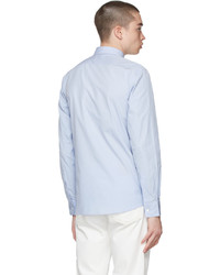 MAISON KITSUNÉ Blue Fox Head Embroidery Classic Shirt