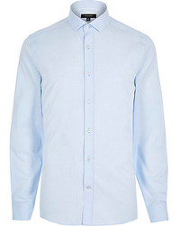 River Island Blue Long Sleeve Formal Shirt