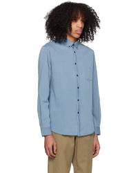 Sunspel Blue Patch Pocket Shirt