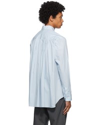 Fumito Ganryu Blue Pleated Shirt