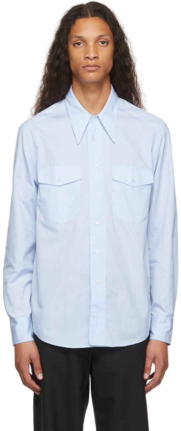 Sunflower Blue Wayne Button Up Shirt, $220 | SSENSE | Lookastic