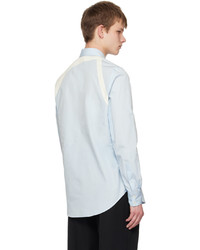 Alexander McQueen Blue White Harness Shirt