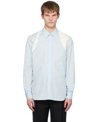 Alexander McQueen Blue White Harness Shirt
