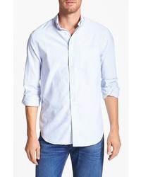 Bonobos Chelsea Stripe Standard Fit Oxford Sport Shirt Blue White X Large