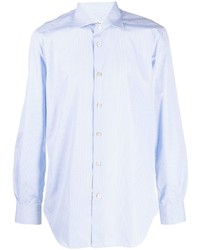 Kiton Checked Spread Collar Shirt