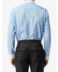 Burberry Classic Fit Zip Detail Cotton Poplin Shirt
