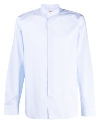 FURSAC Collarless Long Sleeve Cotton Shirt