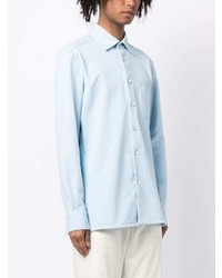 Kiton Contrast Stitching Buttoned Shirt