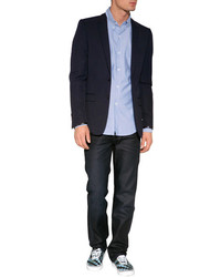 Band Of Outsiders Cotton Button Down Shirt In Light Blue
