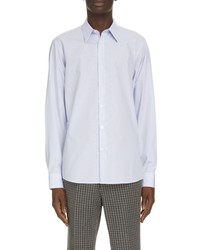 Dries Van Noten Curle Cotton Button Up Shirt In Light Blue At Nordstrom