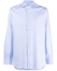 Barba Cutaway Collar Cotton Shirt