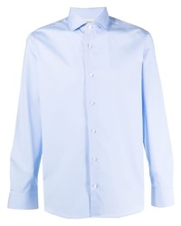 Z Zegna Cutaway Collar Stretch Cotton Shirt