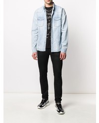 Givenchy Distressed Detail Faded Effect Shirt