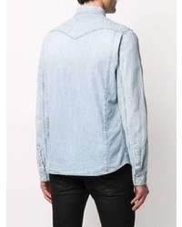 Givenchy Distressed Detail Faded Effect Shirt