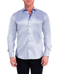 Maceoo Einstein Scale Grey Contemporary Fit Button Up Shirt