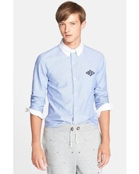 Band Of Outsiders Extra Trim Fit Monogram Oxford Shirt
