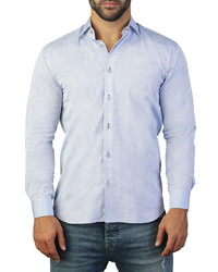 Maceoo Fibonacci Cone Blue Button Up Shirt