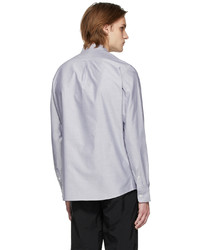 MAISON KITSUNÉ Grey Classic Fox Embroidery Pocket Shirt