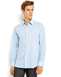 Jared Lang Light Blue Solid Sport Shirt