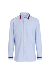 Burberry Knitted Detail Cotton Oxford Shirt