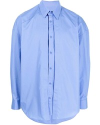 Juun.J Layered Pointed Collar Cotton Shirt