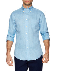Brooks Brothers Linen Solid Button Down Sportshirt