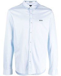 BOSS Logo Embroidered Long Sleeve Shirt